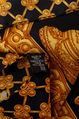 Vintage Lancel Baroque Clock Scarf label @ Recess LA