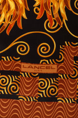 Vintage Lancel Peacock Swirl Filigree Scarf logo @ Recess LA