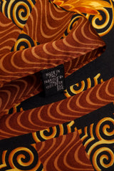 Vintage Lancel Peacock Swirl Filigree Scarf label @ Recess LA