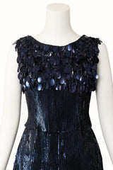 vintage beaded cocktail dress on mannequin close @ Recess LA