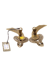 Swoop Avian Filigree Crystal Earrings back side @ Recess LA