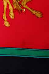 Vintage Hermes Carousel Riders Scarf hem stain @ Recess LA