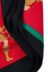 Vintage Hermes Carousel Riders Scarf edges @ Recess LA