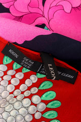 Vintage Leonard Floral Pearl Tassel Scarf label @ Recess LA