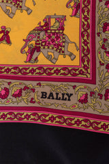 Vintage Bally Mahout Floral Scarf logo @ Recess LA