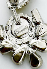 Rhinestone Cabochon Drop Earrings by Moans cartouche @recessla