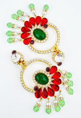 Vintage Moans Maharaja Stone Dangle Earrings detail @recess la