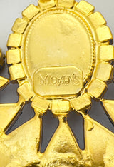 Vintage Moans Maharaja Stone Dangle Earrings signature @recess la