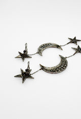 Crystal Star & Moon Drop Earrings by Jean Paul Gaultier backs @recessla