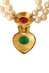 Double strand faux pearl necklace by Ciner signature @ Recess LA