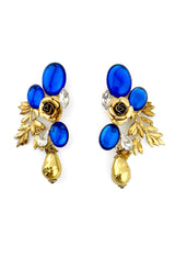 Flower Leaf Cabochon Drop Earrings by Zoe Coste @recessla