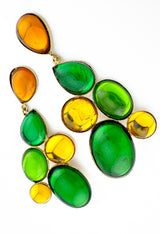 Cabochon Cluster Drop Earrings by Zoe Coste detail @recessla