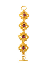 Floral link bracelet by F. Volle open vertical @ Recess LA