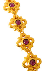 Floral link bracelet by F. Volle up close @ Recess LA