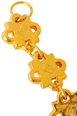 Floral link bracelet by F. Volle back signatures @ Recess LA