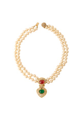 Double strand faux pearl necklace by Ciner @ Recess LA