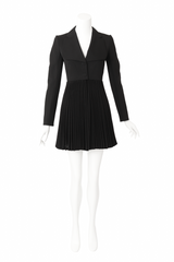 Wool Pleated Blazer Dress