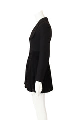 Wool Pleated Blazer Dress