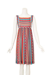 Vintage Bob Mackie Geo Beaded Silk Babydoll Dress on mannequin @ Recess LA