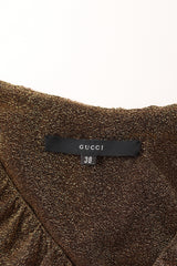 Metallic Gathered Mini Dress by Gucci label @ Recess LA