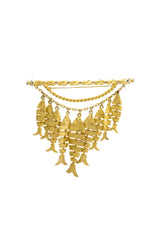 Vintage Fishing Line Brooch front @recess la