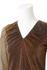 Metallic Gathered Mini Dress by Gucci on mannequin close up @ Recess LA