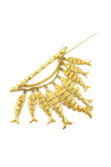Vintage Fishing Line Brooch back pin open @recess la