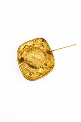 Vintage Chanel Baroque Pearl Brooch back pin open @recess la