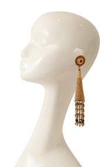 Tassel drop earrings by Claire Deve on mannequin @ Recess LA