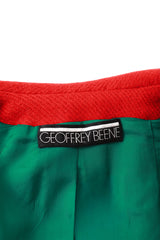 Contrast Trim Wool Skirt Suit by Geoffrey Beene label @ Recess LA