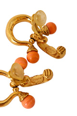 Bead Hoop drop earrings by Scherrer Paris clips and signature @ Recess LA
