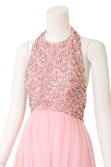 Beaded Halter Chiffon Gown by Helen Rose @ Recess LA closeup