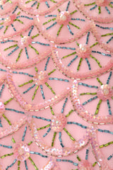 Beaded Halter Chiffon Gown by Helen Rose @ Recess LA back of gown closeup of beading