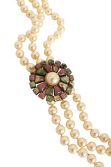 Pearl Crystal Torsade Necklace by Chanel @ Recess LA closeup medallion