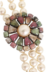 Pearl Crystal Torsade Necklace by Chanel @ Recess closeup trosade