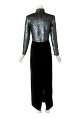 column gown by Jeet on mannequin back @ Recess LA