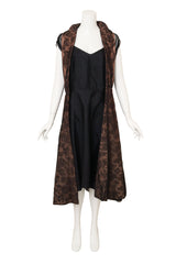 Unsigned Vintage Lace Chiffon Overlay and Slip Set @ Recess LA overlay open on mannequin