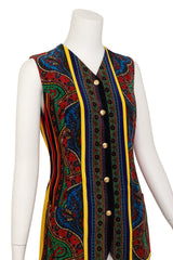 stripe panel vest by Istante on mannequin close @ Recess LA
