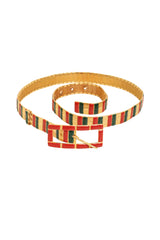Vintage Enamel Metal Frame Belt by William deLillo @ Recess LA