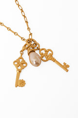 Key charm necklace by Kenneth Lane charms close @ Recess LA