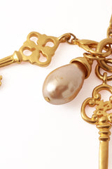 Key charm necklace by Kenneth Lane pearl scratch @ Recess LA