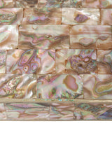 shell mosaic box mosaic close @ Recess LA