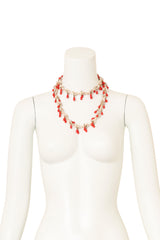 Vintage William deLillo Layered Shell Bead Necklace on mannequin @ Recess LA