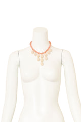 Vintage deLillo Pearl Cluster Drop Beaded Necklace on mannequin @ Recess LA