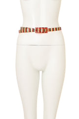 Vintage Enamel Metal Frame Belt by William deLillo on mannequin @ Recess LA