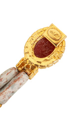Vintage William deLillo Marbled Bead Torsade Necklace signature @ Recess LA