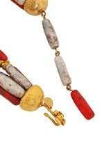 Vintage William deLillo Mottled Bead Choker signature @ Recess LA