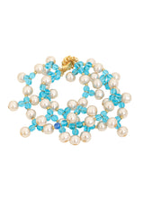 Vintage William deLillo Multi Strand Pearl Drop Bead Bracelet I @ Recess LA