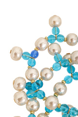 Vintage William deLillo Multi Strand Pearl Drop Bead Bracelet I closeup of beading @ Recess LA