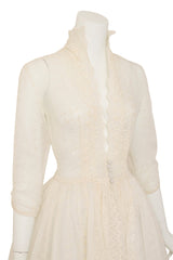 Vintage Eyelet Lace Fit & Flair Dress on mannequin closeup @ Recess LA
